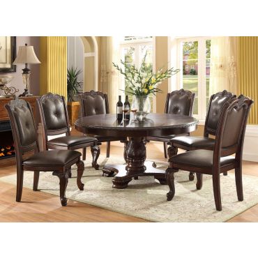 Tabitha Traditional Round Dining Table Set