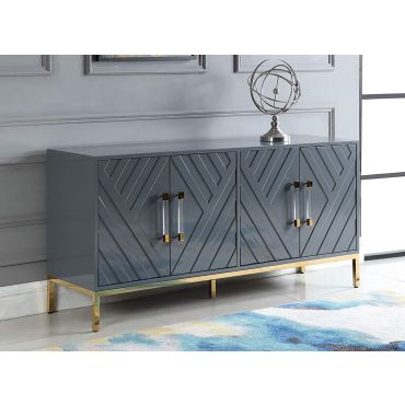 Tamari Grey Buffet With Gold Accents