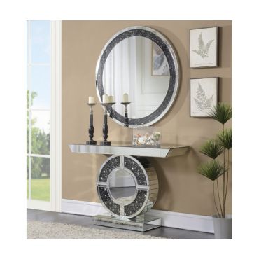 Telite Modern Mirrored Console Table