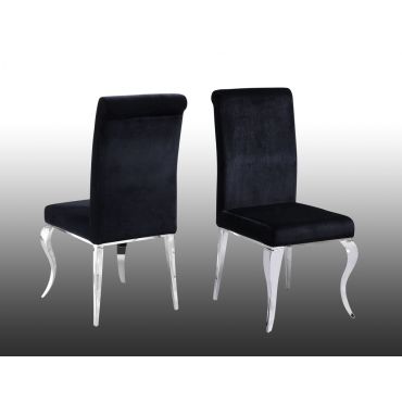 Theresa Black Velvet Dining Chairs