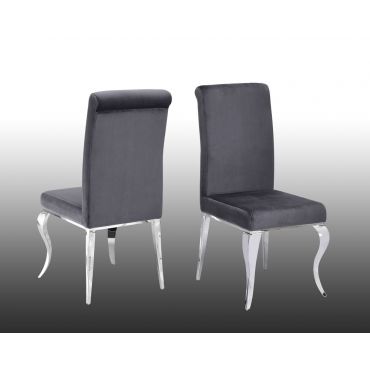 Theresa Grey Velvet Dining Chair