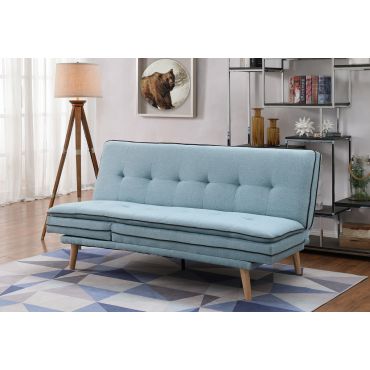 Todd Light Blue Linen Futon