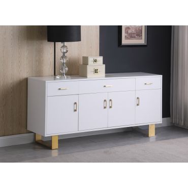 Toluka White Lacquer Sideboard