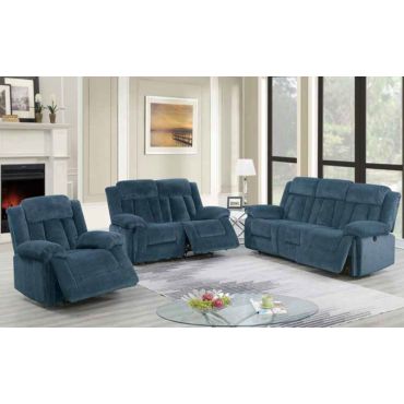Tomas Blue Chenille Recliner Living Room