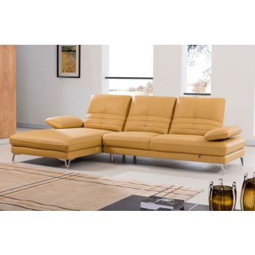 Trinity Yellow Italian Leather Sectional