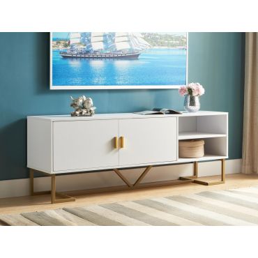 Truman White Finish TV Stand