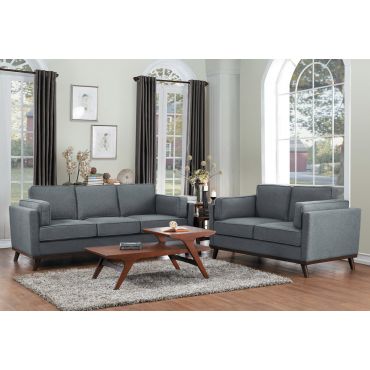 Tucker Gray Fabric Living Room