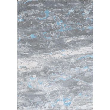 Tulip Modern Rug Blue Grey