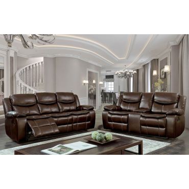 Tyler Brown Recliner Sofa Set