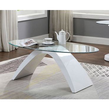 Tyra Modern Glass Top Coffee Table