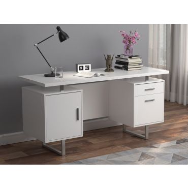 Vagan White Desk With Storage