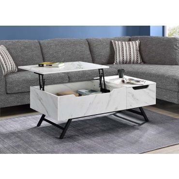 Val Faux Marble Lift Top Coffee Table