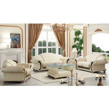 Noci Italian Leather Classic Sofa