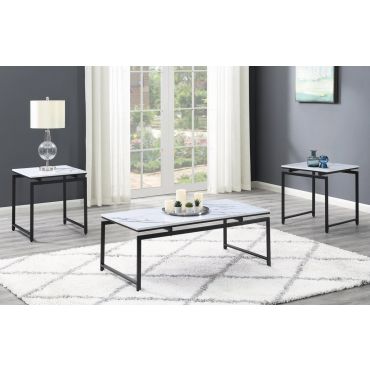 Vint Faux Marble Coffee Table Set