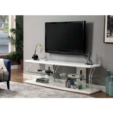 Viper Modern White Lacquer TV Stand