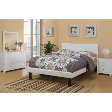 Nevaeh White Leather Youth Collection