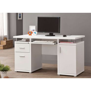 Bongo White Contemporary Office Desk