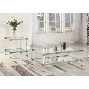 Wilcox Coffee Table With Acrylic Legs