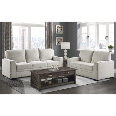 Willex Beige Chenille Sofa Set