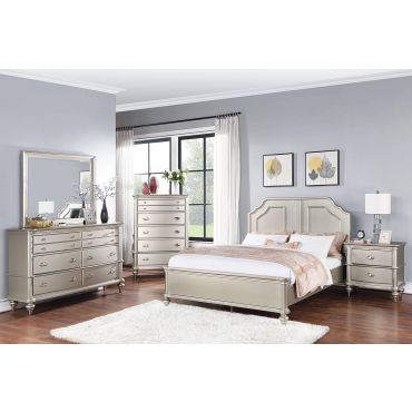 Winsor Silver Finish Bedroom Set