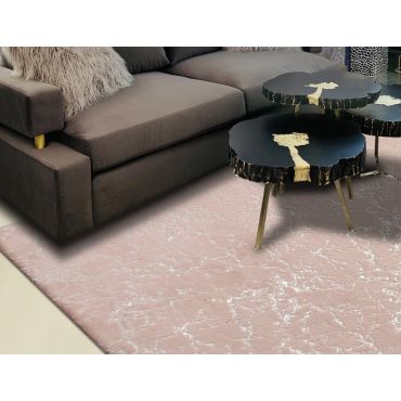 Wisteria Rose Modern Rug Silver Scattered