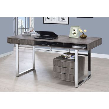 Worcher Rustic Grey Home Office Desk