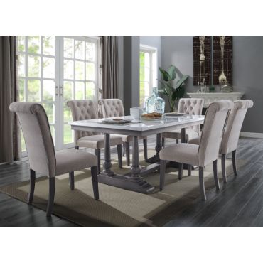 Yari Marble Top Dining Table Set