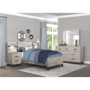 Zepur Rustic Grey Finish Youth Bed