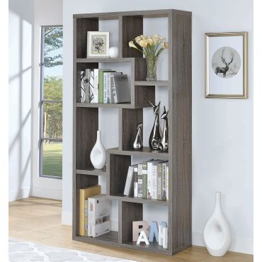 Zeus Grey Modern Style Bookshelf
