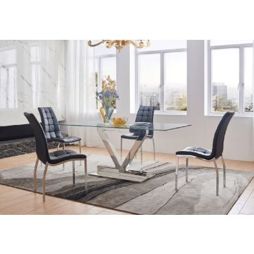 Zizi Glass Top Modern Table