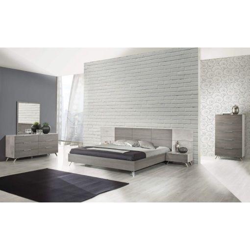 Abramo Italian Modern Faux Concrete Bed