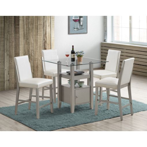 Alwin Modern Counter Height Dining Table Set