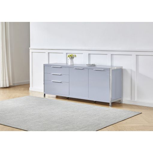 Amina Grey Lacquer Sideboard