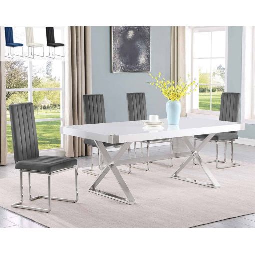 Anaya White Dining Table Set