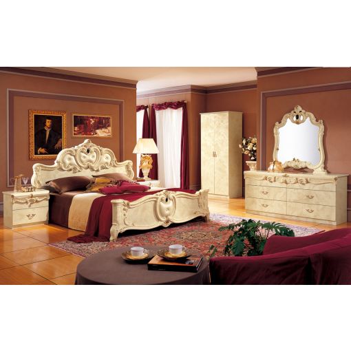 Barocco Ivory Classic Italian Bedroom Set