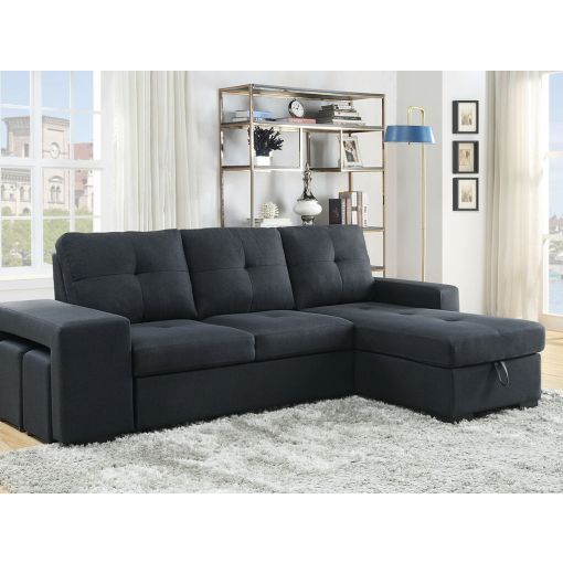 Bayner Sectional Sleeper With Stools