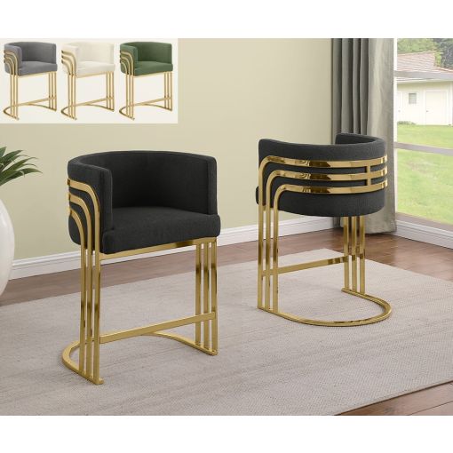 Beacon High Chairs Gold Frame