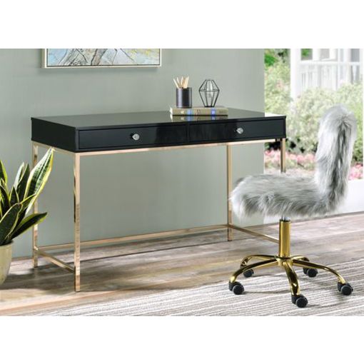 Bester Black Lacquer Home Office Desk