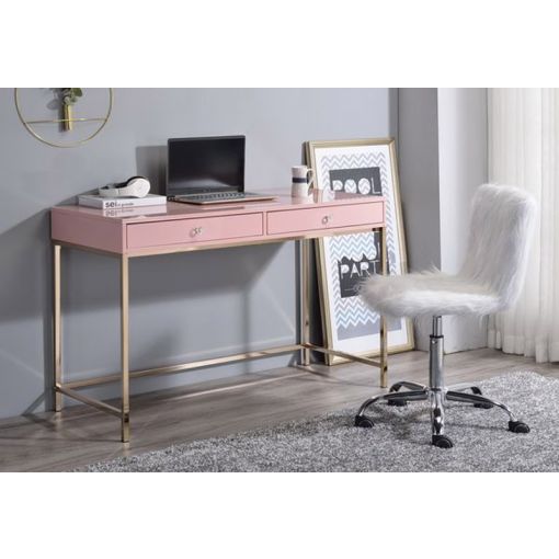 Bester Pink Lacquer Home Office Desk