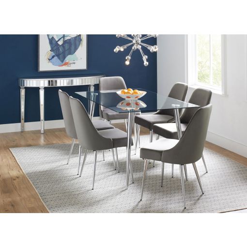Beven Glass Top Dining Table