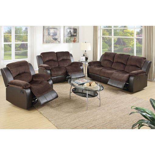 Broy Two Tone Recliner Sofa Set