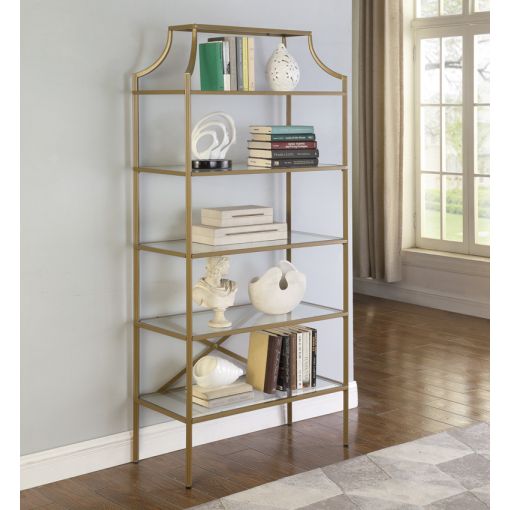 Buchanan Gold Finish Bookcase