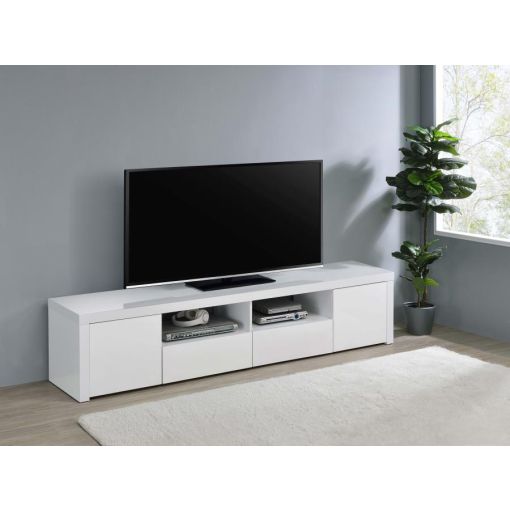 Castana Modern White Lacquer TV Stand