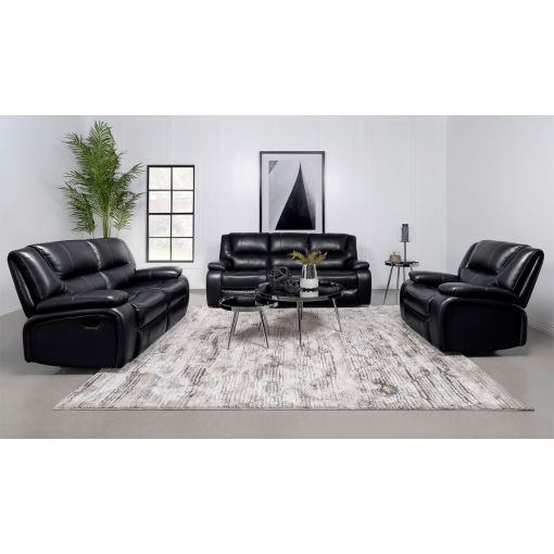 Clifford Black Leather Recliner Sofa Set