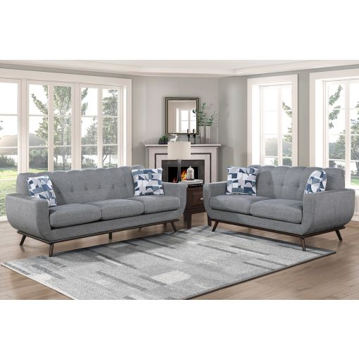 Concord Mid-Century Modern Sofa Set