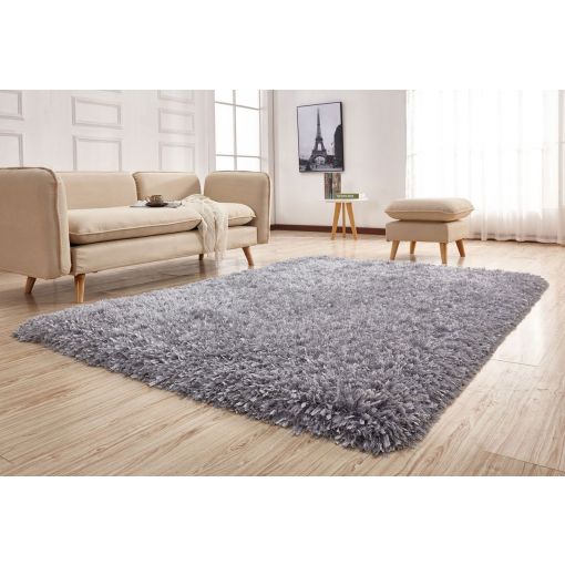 Crystal Shag Silver Rug