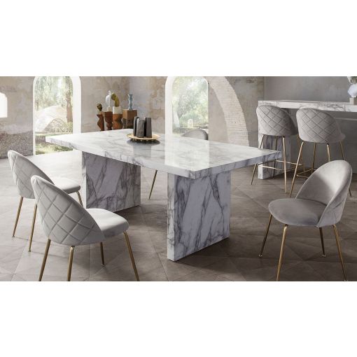 Dabny Faux Marble Dining Table