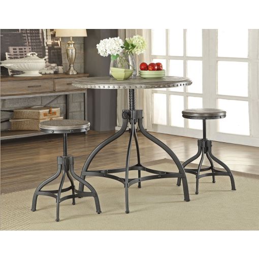 Decker Adjustable Height Round Dining Set