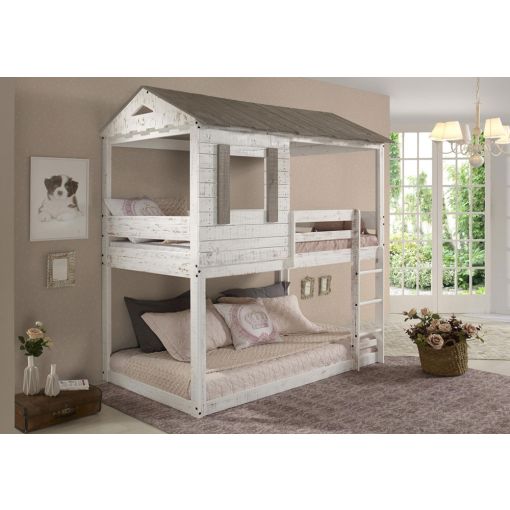 Farmhouse Rustic Grey Bunkbed