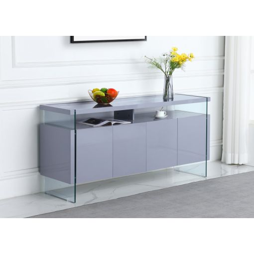 Donna Grey Lacquer Sideboard